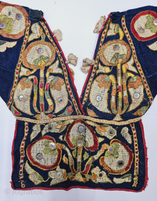 Indigo Blue, Embroidery Backless Choli From Chamba Region of Himachal Pradesh India. India.

Circa 1900 (20240522_163715).
                  