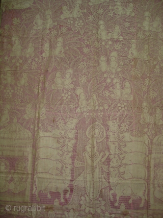 Cotton Lace net Pichwai of Nand Utsav From Germany ,Made for Indian Market C.1900.Its size is 113cmX146cm(DSC03990 New).               