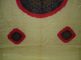 Odhani cotton,Tie and Dye From Rajasthan.India.Its size is 120cmX210cm(DSC04153 New).                       