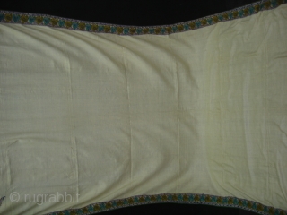 Dorukha Palledar shawl (Pashmina Wool)with Doranga Embroidery From Bengal, India.C.1870.Its size is 130cmX315cm. Good condition(DSC05467 New).                 