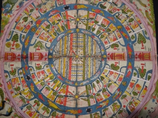 Jain Cosmological Mandala As A Plan of Jambudvipa or Adhidvipa Pata, Gujarat,Western India, On Paper,Mid-19th Century. Its Size is 52cm x 52cm (DSC04603).          