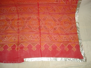 Odhani(cotton)Tie and Dye From Rajasthan. India.Belongs to Royal Rajput Group Of Mewar Rajasthan.C.1900.Its size is 180cmX240cm(DSC04171 New).                