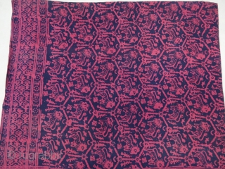 Saree Block-Print (batik) Cotton, From Kutch Gujarat, India. This is very rare kind of saree worn by the older lady of the house,(Like Grandmothers) known as ”Sadlo”.In Gujarati Language we use to  ...