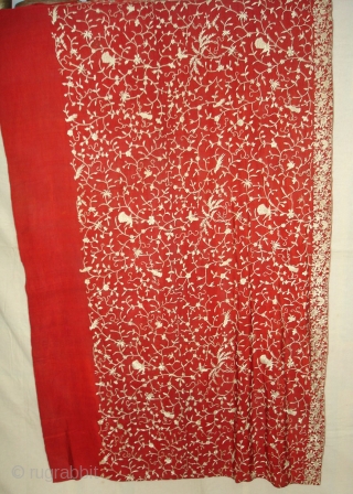 Parsee Gara Sari From Surat Gujarat India.This kind of Sari's were embroidered by Chinese artisans in the town of Surat in Gujarat for the Parsee women of that region.The Parsee's are a  ...