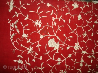 Parsee Gara Sari From Surat Gujarat India.This kind of Sari's were embroidered by Chinese artisans in the town of Surat in Gujarat for the Parsee women of that region.The Parsee's are a  ...