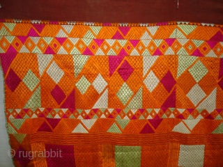 Phulkari From East(India)Punjab.India.One of the Rare Design Indian Phulkari(DSC04410 New).                       