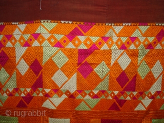 Phulkari From East(India)Punjab.India.One of the Rare Design Indian Phulkari(DSC04410 New).                       