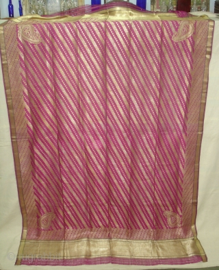 Dupatta Zari brocade(Real Silver and Gold) from Jamnagar Gujarat India. Made to order for some Royal Rajput Family.Condition is very nice. Its size is 155cm X 250cm(DSC04473 New).     