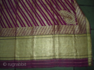 Dupatta Zari brocade(Real Silver and Gold) from Jamnagar Gujarat India. Made to order for some Royal Rajput Family.Condition is very nice. Its size is 155cm X 250cm(DSC04473 New).     