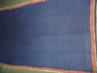 Wedding Saree(Khadi Cotton)From Gujarat India,Circa 1900.block-printed,mordant-dyed,Its size is 110cmx350cm(DSC00148 New).                       