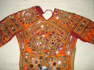 Ceremonial Womens Blouse(Kapada)FIne Rabari Embroidery From Kutch Gujarat, India.This were Traditionally used mainly Rabari Community of Kutch Gujarat India.C.1900(DSC05862 New).             