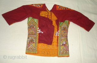 Ceremonial Womens Blouse(Kapada)FIne Rabari Embroidery From Kutch Gujarat, India.This were Traditionally used mainly Rabari Community of Kutch Gujarat India.C.1900(DSC05862 New).             