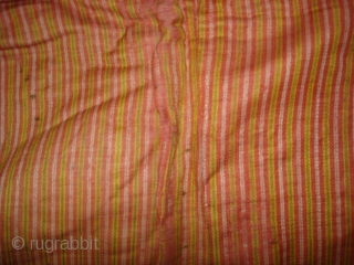 Man’s waistcoat(Sadri/Bandi)From Hyderabad,South India.Cotton velvet,embroidered with silver and gold-wrapped thread,L 51cm x w 41cm.Condition is worn from back side(DSC06336 New).             