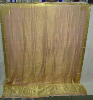 Dupatta Zari brocade(Real Gold) from Varanasi,Uttar Pradesh India.Made to order for some Royal Family of Rajasthan.Circa 1900.Condition is very nice. Its size is 178cm x 250cm(DSC04460 New).      