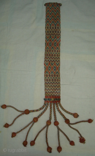 Tung The Camel Decoration Belt From Rajasthan, India.Made of cotton and in Vegetable Colours.Its size is 10cmx90cm(DSC05465 New).               