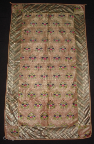 Zari (Real Zari) Brocade Tree design Wall Hanging from Jamnagar Gujarat, India. C.1900.Its size is 80cmX142cm (DSC05594 New).               