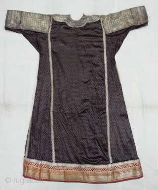 Abha Dress (Women’s) Real Zari Embroidery on the Gajji-Silk with Bandhani work (Tie and Dye), From Kutch Gujarat. India. Belongs to Khatri community of West coast of Kutch Gujarat, C.1900.Rare Costume.  