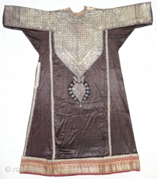 Abha Dress (Women’s) Real Zari Embroidery on the Gajji-Silk with Bandhani work (Tie and Dye), From Kutch Gujarat. India. Belongs to Khatri community of West coast of Kutch Gujarat, C.1900.Rare Costume.  