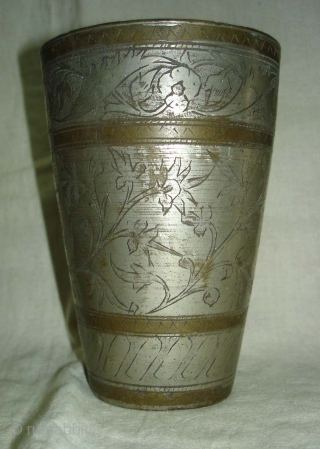 Brass Lassi(Butter Milk)Glass from North-west Frontier of Pakistan(DSC04887).                         