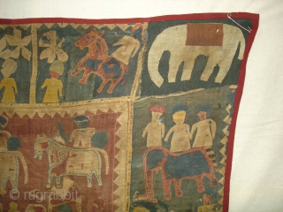 Kanduri shrine Applique Wall Hanging.It is Presented by both Hindu and Muslim Pilgrims as on offering on the grave of the Muslim Prince Sara Masoud. From Uttar Pradesh,India. Its size is 123cmx130cm(DSC04802  ...