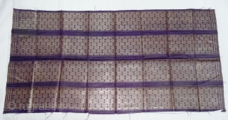 Zari (Real Zari) Brocade Khinkhab Sampler from Jamnagar Gujarat, India. Beautiful and oldest Buta Design work. C.1900.Its size is 35cmX70cm(DSC06746).
             