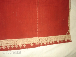 Odhana Double Sided Embroidery (Phulkari Chop Type) On Khadi Cotton. From Hanumangarh District Of Rajasthan Or Sirsa District Haryana.  India. Belongs to Bishnoi Jath Group.Natural Colours.C.1900. Its Size is 140cmX190cm(DSC02952 New). 