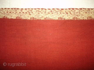 Odhana Double Sided Embroidery (Phulkari Chop Type) On Khadi Cotton. From Hanumangarh District Of Rajasthan Or Sirsa District Haryana.  India. Belongs to Bishnoi Jath Group.Natural Colours.C.1900. Its Size is 140cmX190cm(DSC02952 New). 