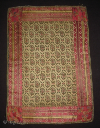 Deccani Block Print Wall Hanging,From Andhra Pradesh, India. Block Print On Khadi Cotton,Vegetable Colours.c.1900. Its size is 40cmX56cm(DSC06003 New).              