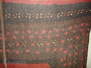 Tie and Dye(Cotton)Odhani From Kutch Gujarat India.Its size is 160cm X ...
