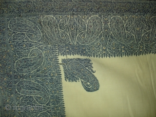 Highly Sikh Period Jamawar Long Shawl From Kashmir, India.Made for Sikh family of Punjab.C.1835.Its Size is 135cmx345cm.Its condition is very good(DSC03270 New).           