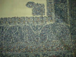 Highly Sikh Period Jamawar Long Shawl From Kashmir, India.Made for Sikh family of Punjab.C.1835.Its Size is 135cmx345cm.Its condition is very good(DSC03270 New).           