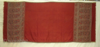 Rare Colour,Jamawar Long Shawl from Kashmir India.It has been made in Highly Sikh Period Around,C.1820.Its size is 120cm x 275cm.Condition is Good(DSC05679 New).Ask for more Detail Pictures.      