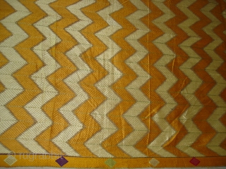 Phulkari From West(Pakistan)Punjab.India,With different influence of Nazar buti and different design(DSC03120 New).                     