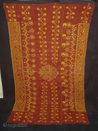 Wedding Odhani (Cotton) From Ganga Nagar District of Rajasthan,India.This were Traditionally used mainly by Bishnoi Communities of Rajasthan.C.1900.Its size is 127cmX220cm(DSC05458 New).           