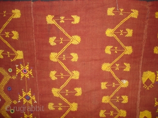 Wedding Odhani (Cotton) From Ganga Nagar District of Rajasthan,India.This were Traditionally used mainly by Bishnoi Communities of Rajasthan.C.1900.Its size is 127cmX220cm(DSC05458 New).           