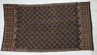 Phulkari From East(India)Punjab Region of India. India.Silk on Brown-soil colour, Hand Spun Cotton ground.C.1900.Its size is 132cmX240cm(DSC03883 New).               