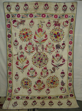 Dharaniya Wall Hanging From Saurashtra Gujarat. India.This were Traditionally used mainly by Kathi Darbar family of Saurashtra Gujarat India.C.1900.Its size is 125cm x208cm(DSC08372 New)         