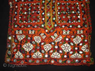 Woman's Tunic(Choli),Meghwar Group,Tharparkar Sindh Area Pakistan.L55 cm,W50 Cm.Silk-thread Embroidery,Lined with Tie and Dye Cotton(DSC05612 New).                  