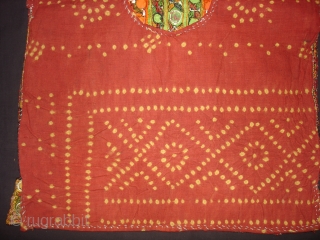 Woman's Tunic(Choli),Meghwar Group,Tharparkar Sindh Area Pakistan.L55 cm,W50 Cm.Silk-thread Embroidery,Lined with Tie and Dye Cotton(DSC05612 New).                  