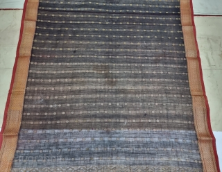 
Paithani Shalu Saree Double Pallu (Pallov) indigo Blue (Black) Sari,Its characterised by borders of an oblique square design, and a two pallu design,It’s a Cotton and zari weave sari,  This type  ...