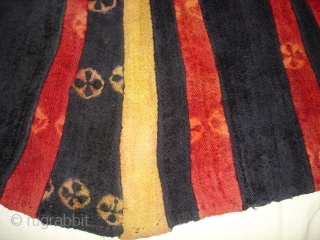 Zanskar Coat Dress(Indigo Colour)From Ladakh.India.Finest variations of colours,Pure Vegetable colours has been used,Made of yaks Wool.And it’s Tie and Dye work.Early and rare Dress(DSC07358 New).        