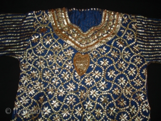 Ceremonial Women's Costume,From Himachal Pradesh India.C.1900.Real Zari Gota work on hard silk ground(DSC02995 New).                   