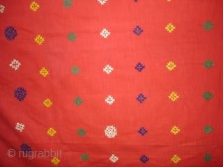 Woman’s Shawl(Abochchini),Probably from Meghwar Group ,Tharparkar Pakistan.Its size is 147cmX207cm(DSC01444 New)                      