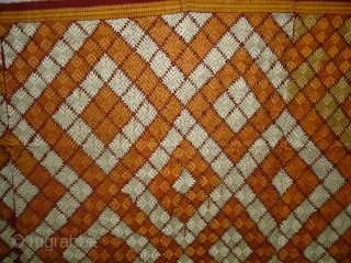 Phulkari From West(Pakistan)Punjab.India.known As Patanga Design Bagh,very Rare influence of Different Design Patanga buti(DSC04933 New).                  