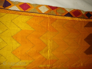 Phulkari From West(Pakistan)Punjab.India.Known As Lahariya Design Vari-Da-Bagh,With different influence of Lahariya Design Vari-Da-Bagh(DSC05000 New).                   