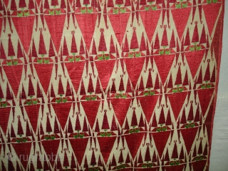 Khanjar Thirma Wedding Bagh From West(Pakistan)Punjab. India. India. Late 19th Century Floss silk on hand spun cotton ground cloth. Its size is 115cmX235cm(DSC08901).          