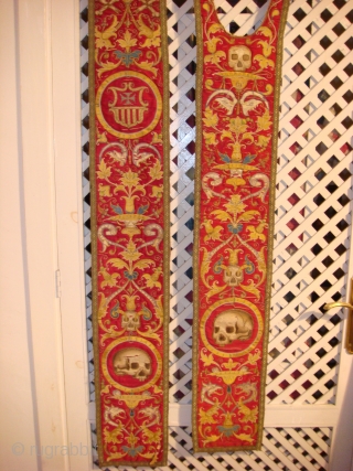 Barroque Chasuble Band ( Front and Back )
Spain C. 1800 or earlier                     