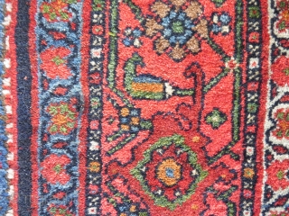 Bidjar rug, 232x143, made around 1930. Very good condition with just very little wear and one restored corner and another just slightly damaged. Nice colours and patina. Difficult to take good photos  ...
