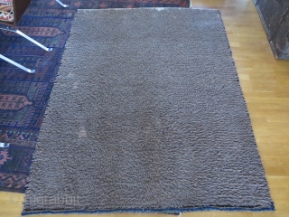 Finnish double sided ryijy rug, the front is in very good condition, signed and dated W1843, 175x135 cm. One end is folded, so it´s not reduced. Not so easy to get good  ...