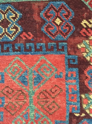 Antique East Anatolian divan rug fragment, 1850-1890, 218x96 cm. Nice colours as is but they will be even better after a wash.           